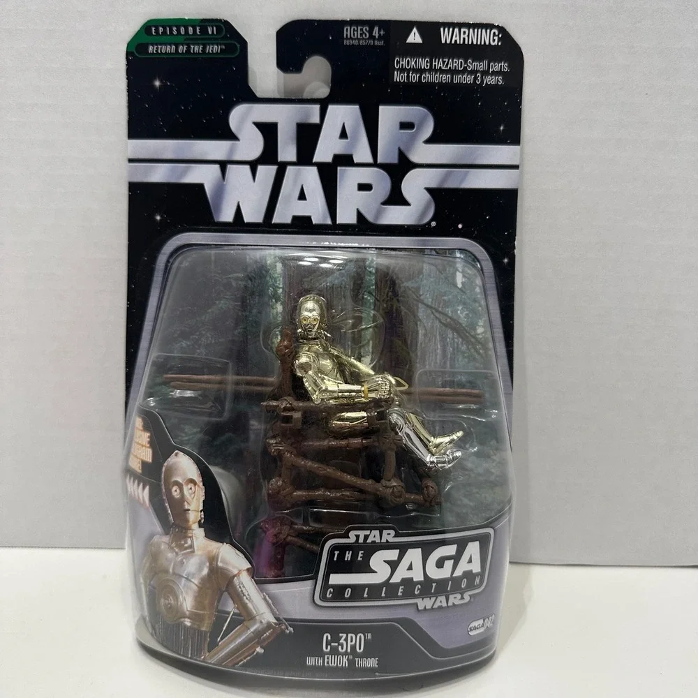 Star Wars The Saga Collection C-3PO w/ Ewok Throne #042 - New in Sealed Package